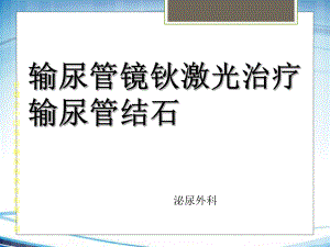 输尿管镜钬激光治疗输尿管结石课件整理.ppt