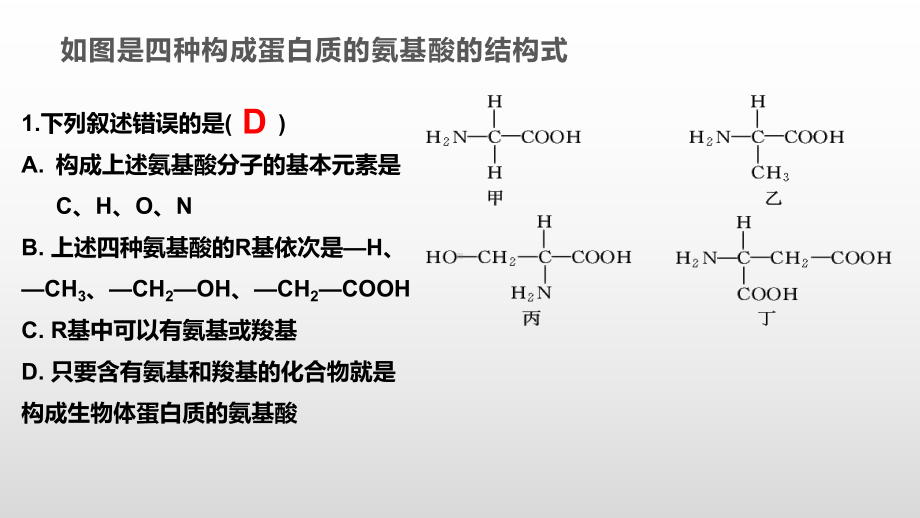 2022新苏教版（2019）《高中生物》必修第一册2.生命活动的主要承担者-蛋白质复习（ppt课件）.pptx_第3页