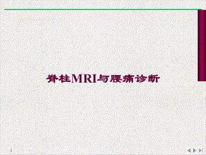 脊柱及腰椎疾病的MRI诊断公开课课件.ppt