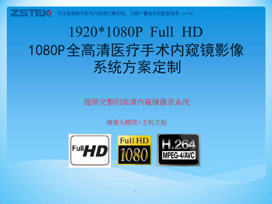 1080P全高清医疗手术内窥镜影像系统方案定制-资料课件.ppt_第1页