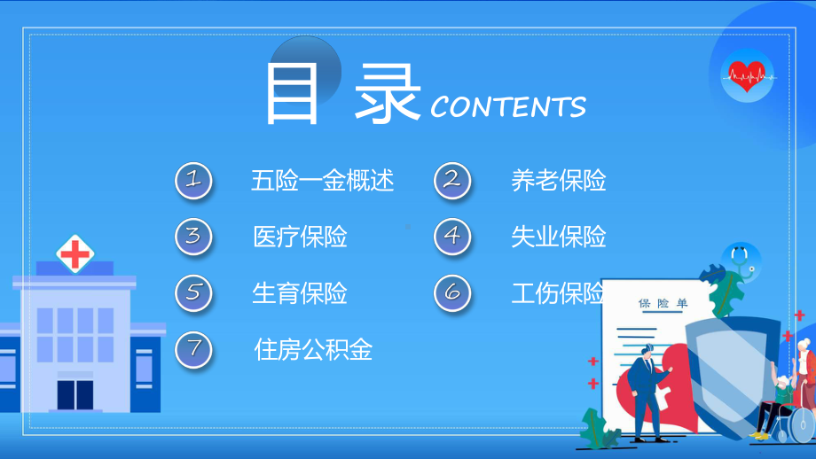 扁平蓝色企业五险一金知识培训讲座宣讲通用教学讲座ppt课件.pptx_第2页