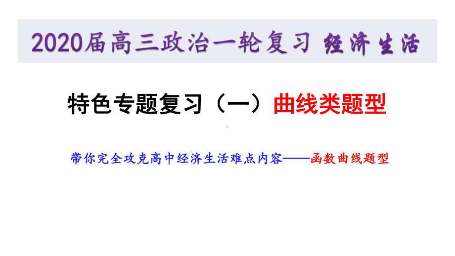 2020年高考政治一轮复习经济生活-曲线类专题复习-课件.pptx_第1页