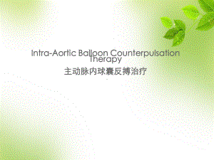 IABP操作(机器及植入)教学课件.ppt