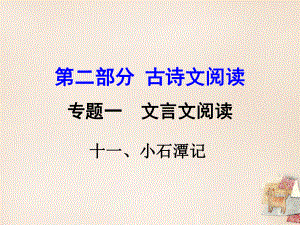 2020语文版中考语文古诗文阅读(11)《小石潭记》复习课件.ppt