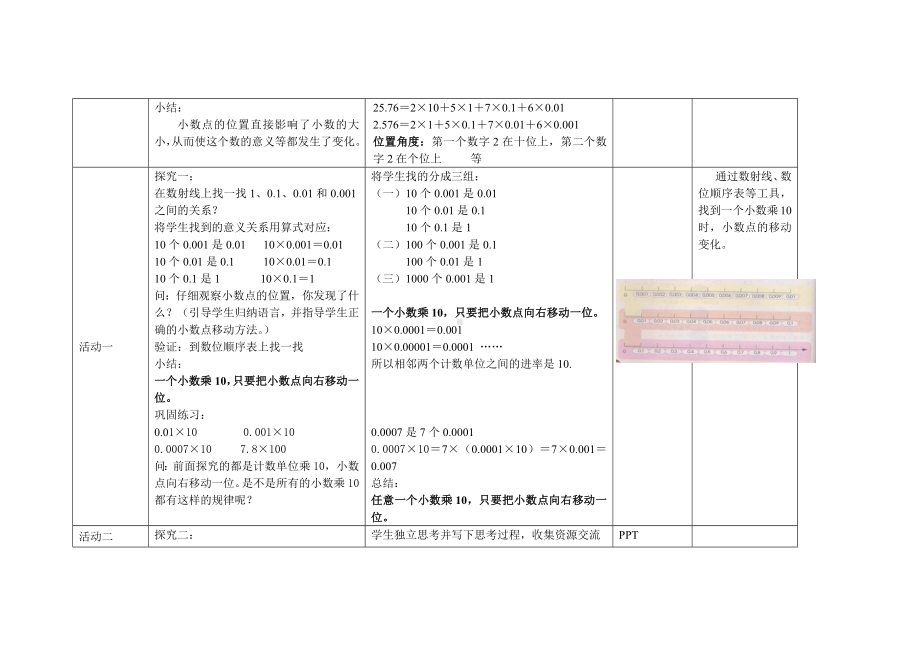 四年级下册数学教案 2.5 小数点移动沪教版 (2).docx_第2页