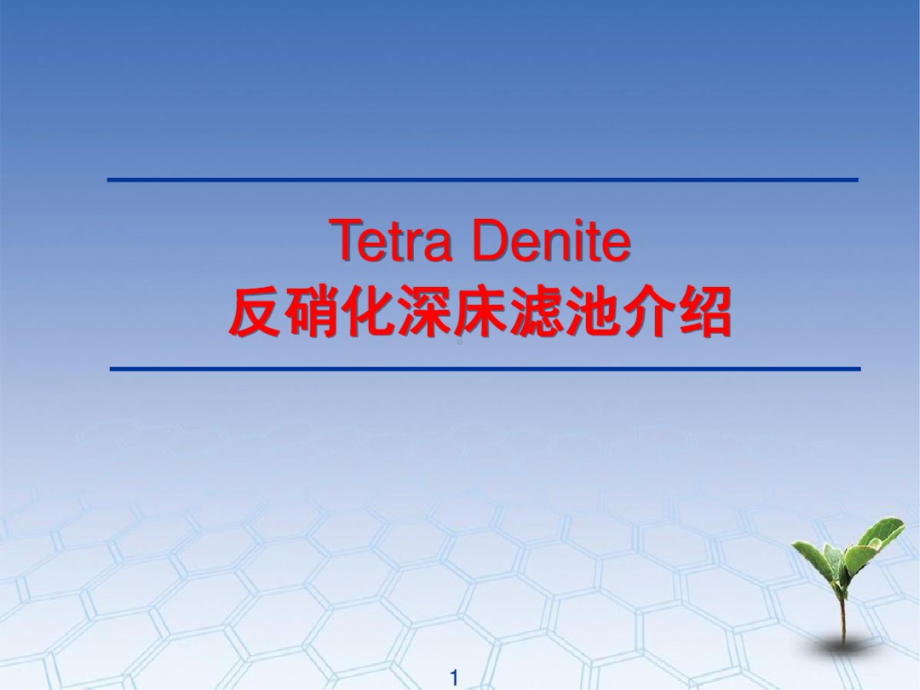 TetraDenite反硝化深床滤池介绍课件.ppt（纯ppt,可能不含音视频素材）_第1页