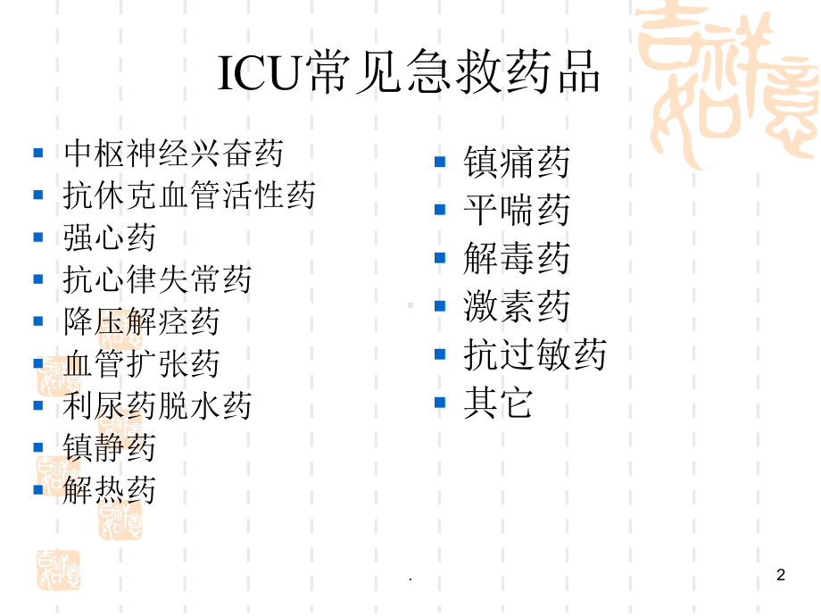 ICU常用急救药物的使用教学课件.ppt_第2页