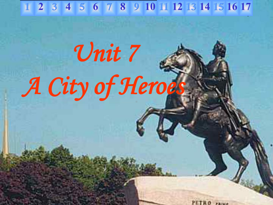 a-city-of-heroes全国英语教师素养大赛一等奖课件.ppt（纯ppt,可能不含音视频素材文件）_第1页