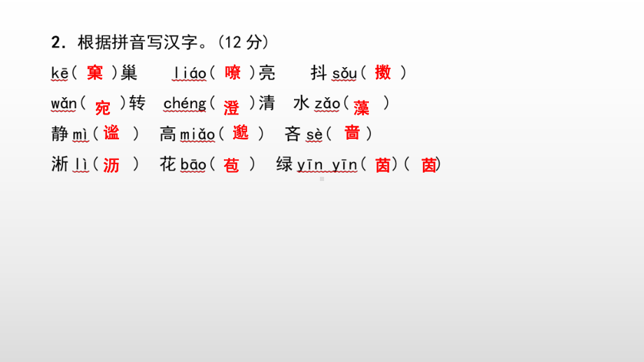 七年级语文人教版上册课件：专题复习1　字音、字形(共15张PPT).pptx_第3页