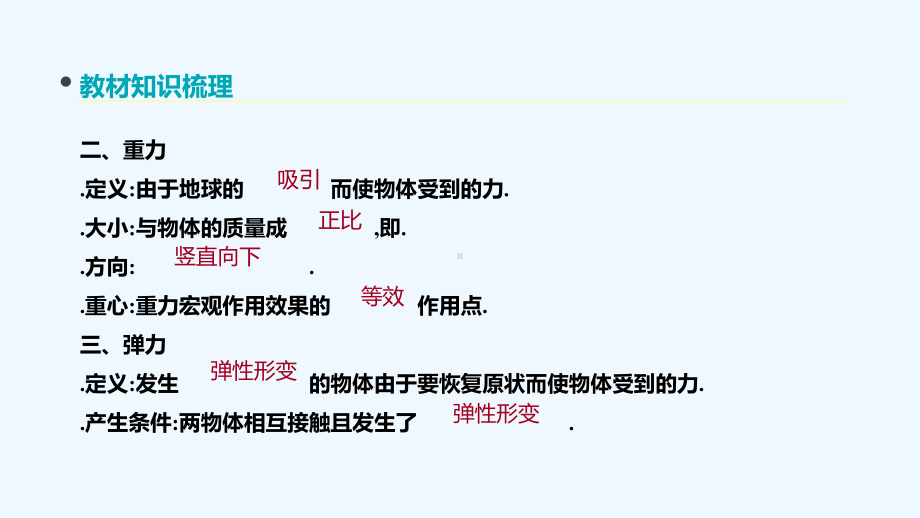 2020高考物理大一轮复习第3讲重力弹力课件新人教版.pptx_第3页