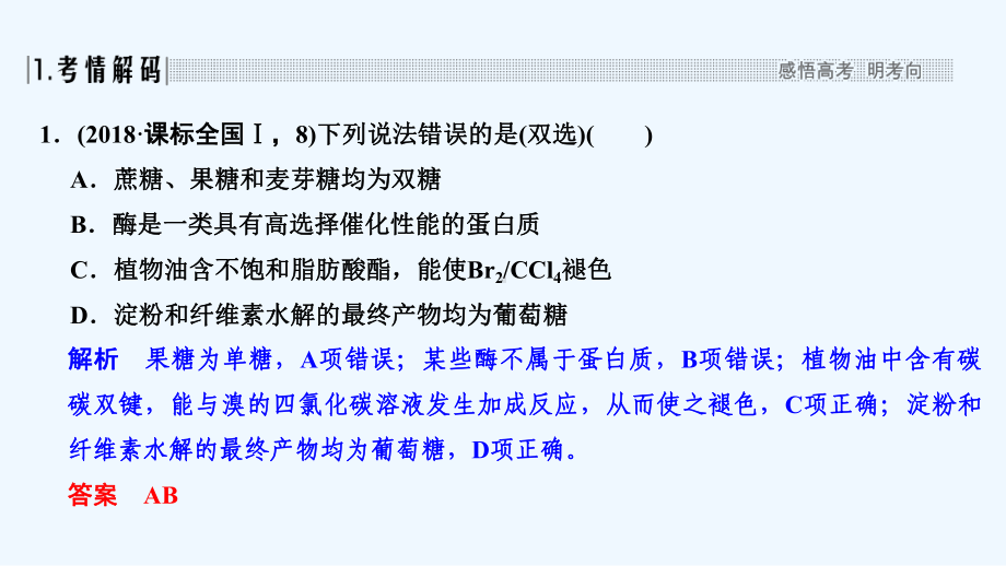 《创新设计》高考化学二轮复习课件：第一篇-理综化学选择题突破-第3题-有机化学基础知识判断与应用-.ppt_第2页