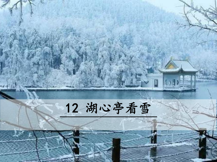 部编版九年级语文上册精品课件12 湖心亭看雪.ppt_第1页