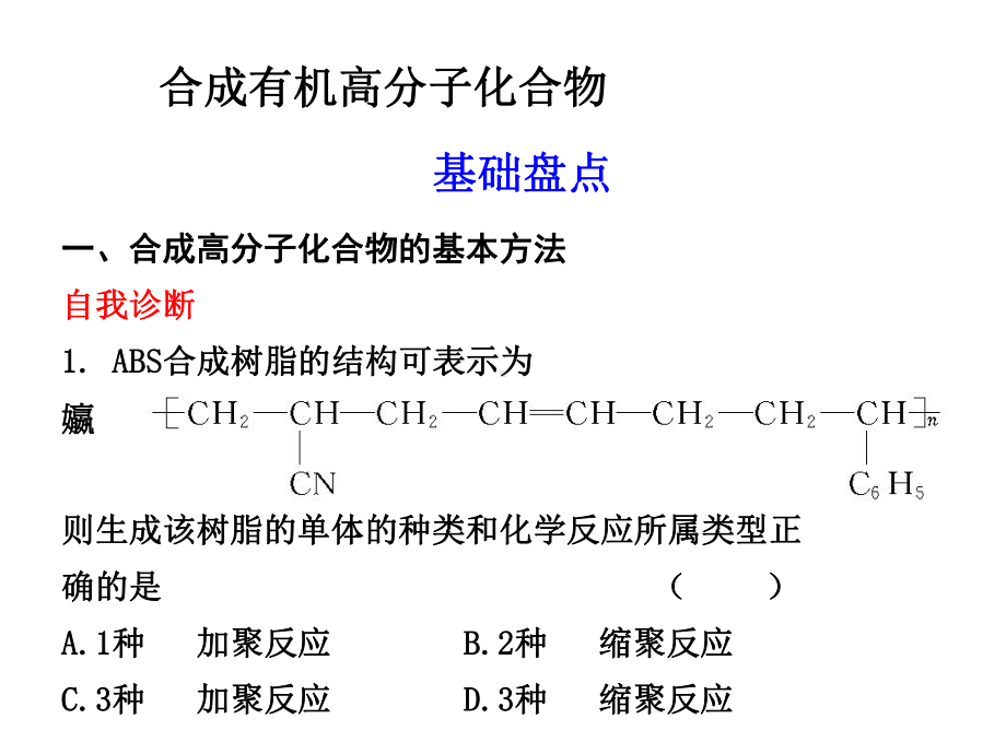 合成有机高分子化合物课件.ppt_第1页