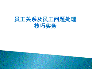 员工关系及员工问题处理技巧实务教材课件.ppt