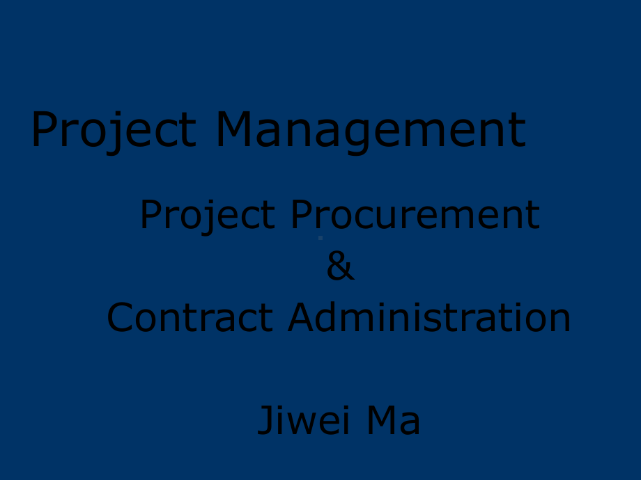 工程项目管理英文ProjectProcurement课件.ppt_第1页