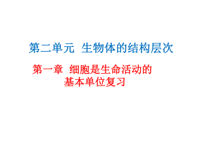 第一章细胞是生命活动的基本单位复习教材课件.ppt