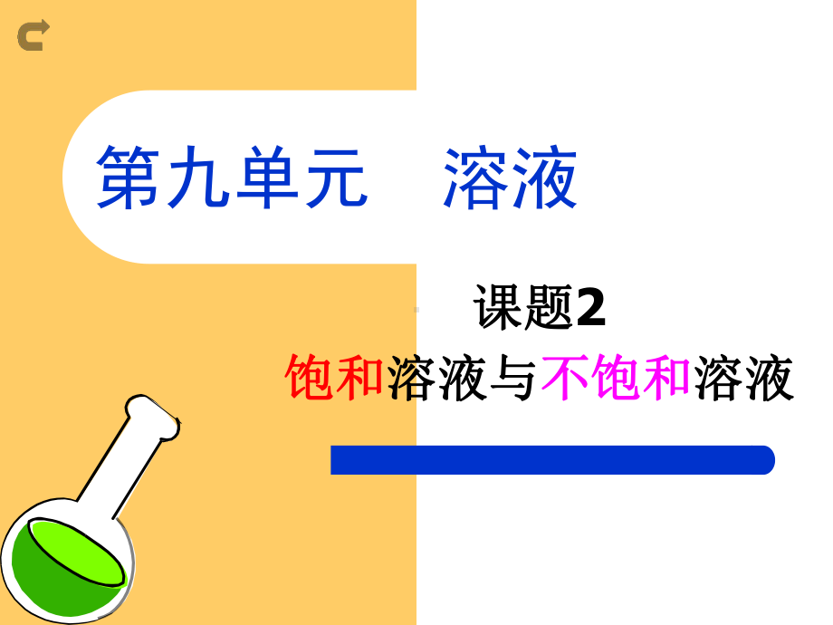 初中化学第九单元溶液课题2饱和溶液与不饱和溶液教学课件1.ppt_第1页