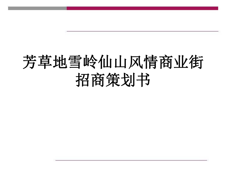 某风情商业街招商策划方案.ppt_第1页