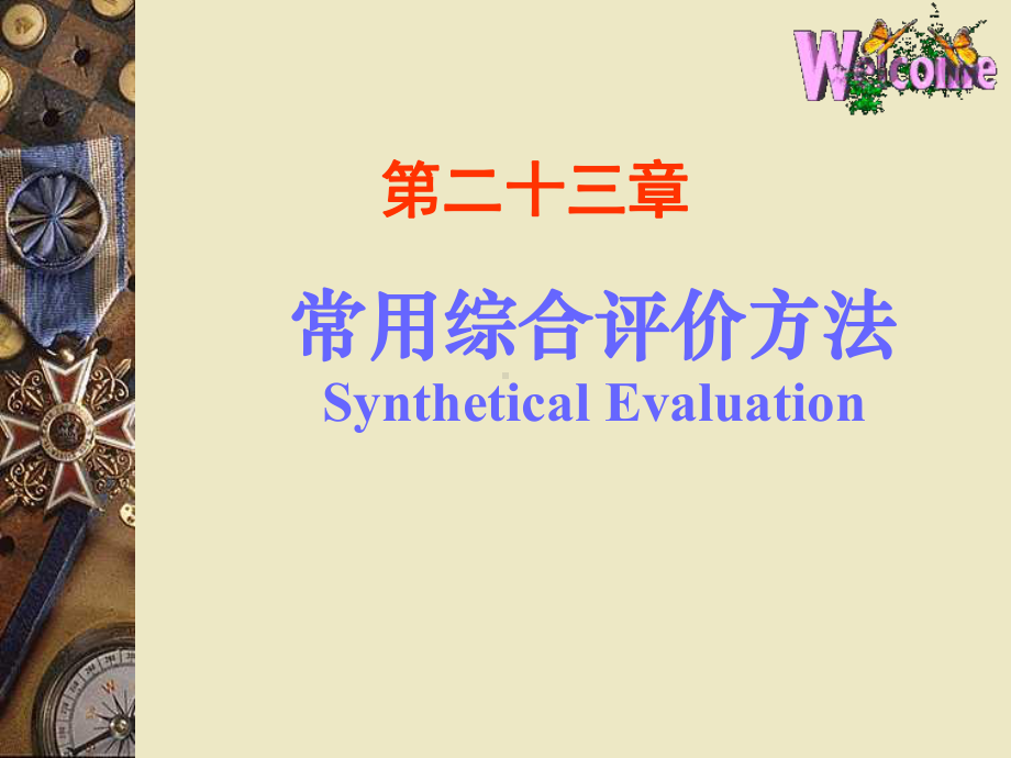 常用综合评价方法SyntheticalEvaluation课件.ppt_第1页