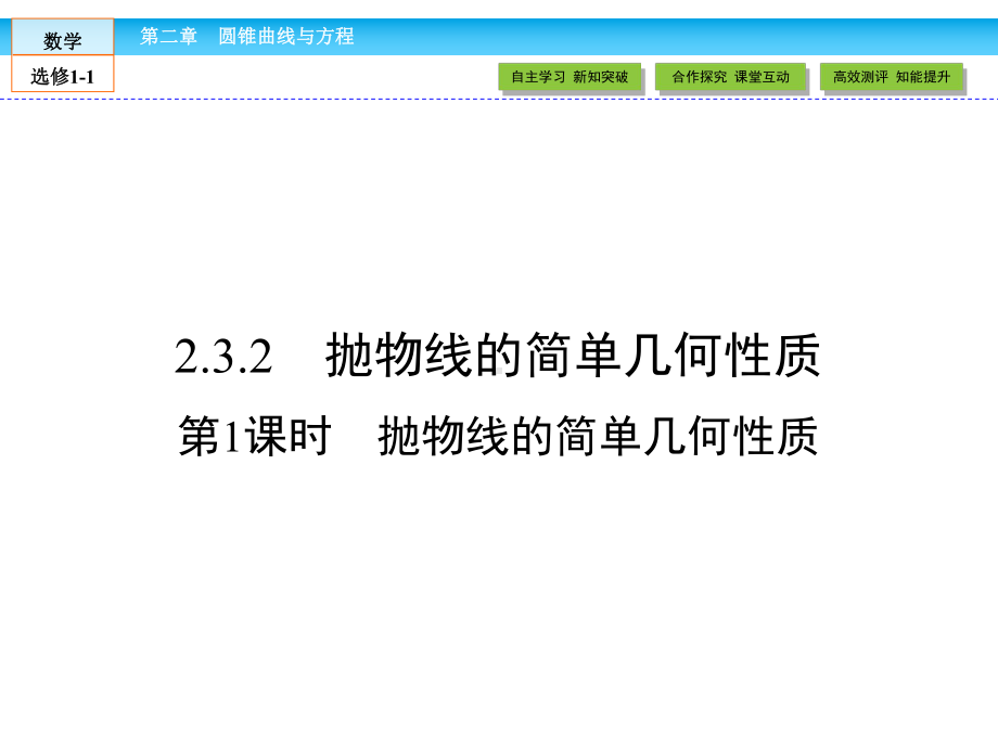 教学：(人教版)高中数学选修1-1课件：第2章-圆锥曲线与方程2321-.ppt_第1页