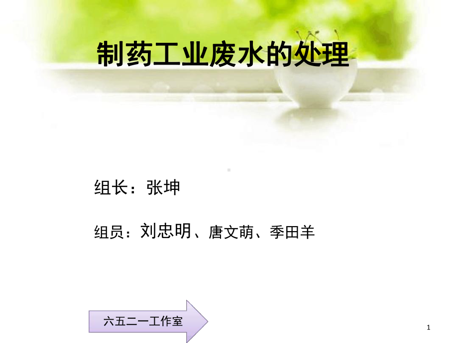 制药工业废水处理教学课件.ppt_第1页