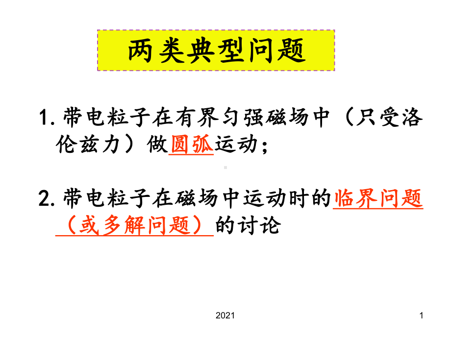 带电粒子在磁场中的运动经典题目课件.ppt_第1页