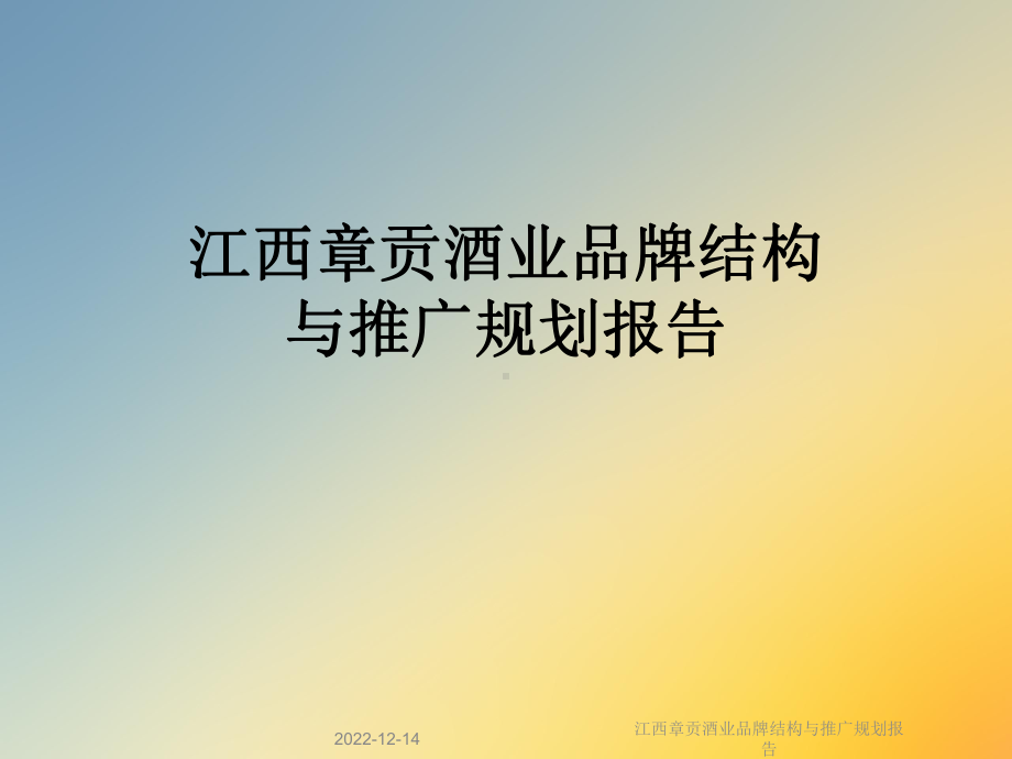 江西章贡酒业品牌结构与推广规划报告课件.ppt_第1页