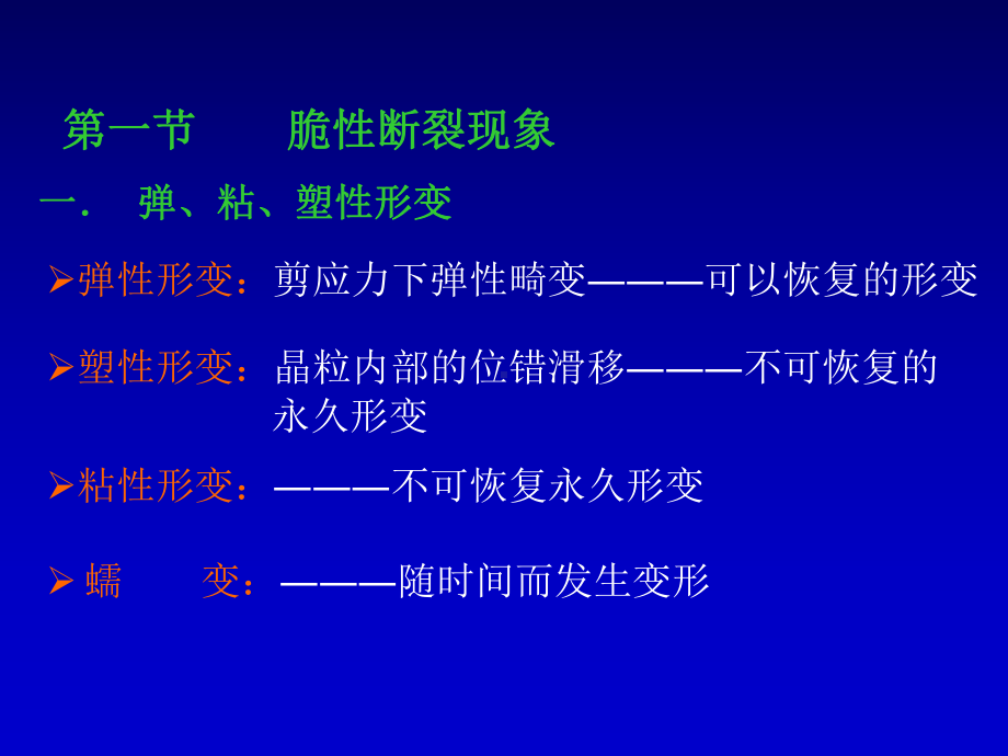 第一节-脆性断裂现象第二节-理论结合强度第三节-Griffith微裂要点课件.ppt_第2页