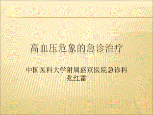 （课件）高血压危象精编版.ppt