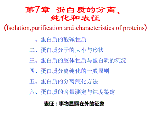 生物化学第7章蛋白质的分离纯化和表征课件.ppt