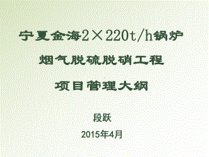 烟气脱硫脱硝工程项目管理大纲课件.ppt