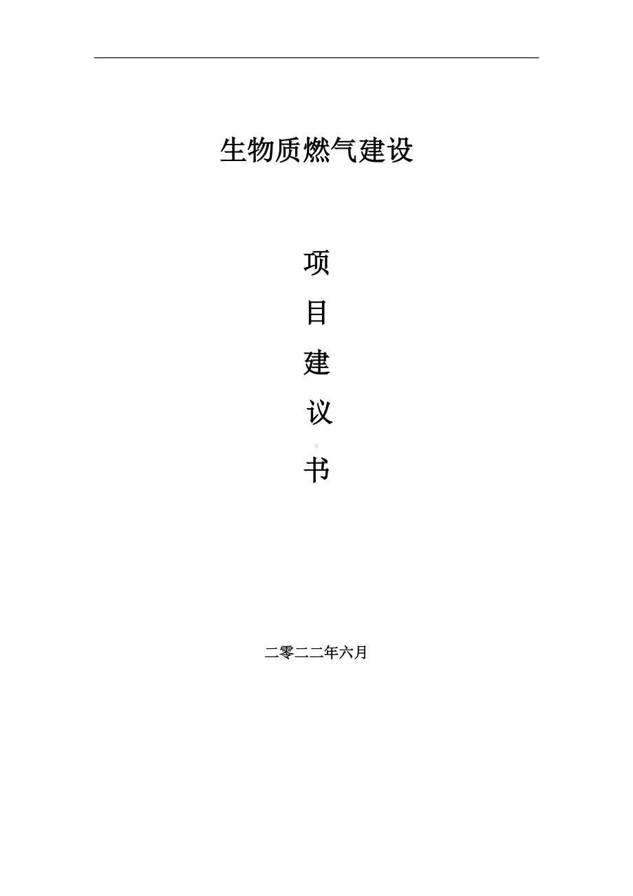 生物质燃气项目建议书（写作模板）.doc_第1页