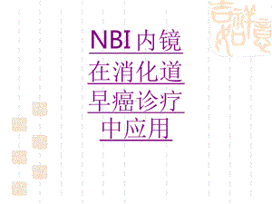 医学NBI内镜在消化道早癌诊疗中应用培训课件.ppt