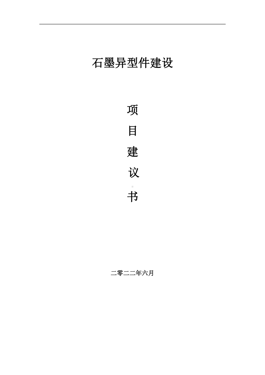 石墨异型件项目建议书（写作模板）.doc_第1页