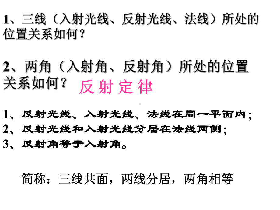 复习内容光的反射和折射眼和视觉课件.ppt_第3页