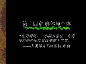 《社会心理学》教案课件第十四章群体与个体.ppt