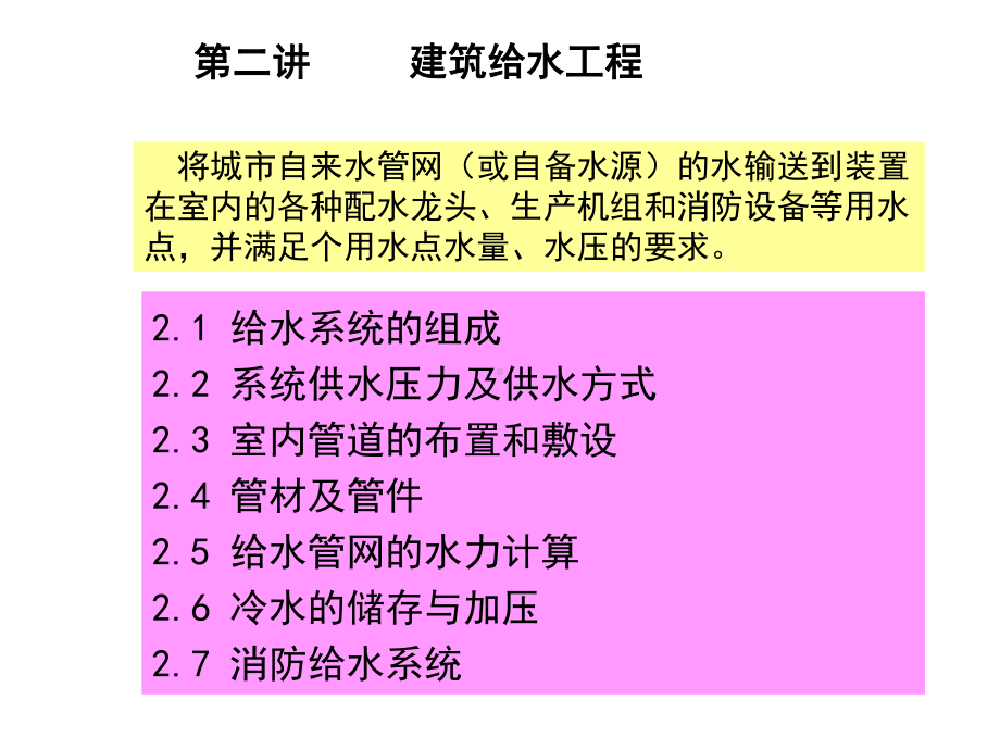 建筑给水工程培训课件.ppt_第1页