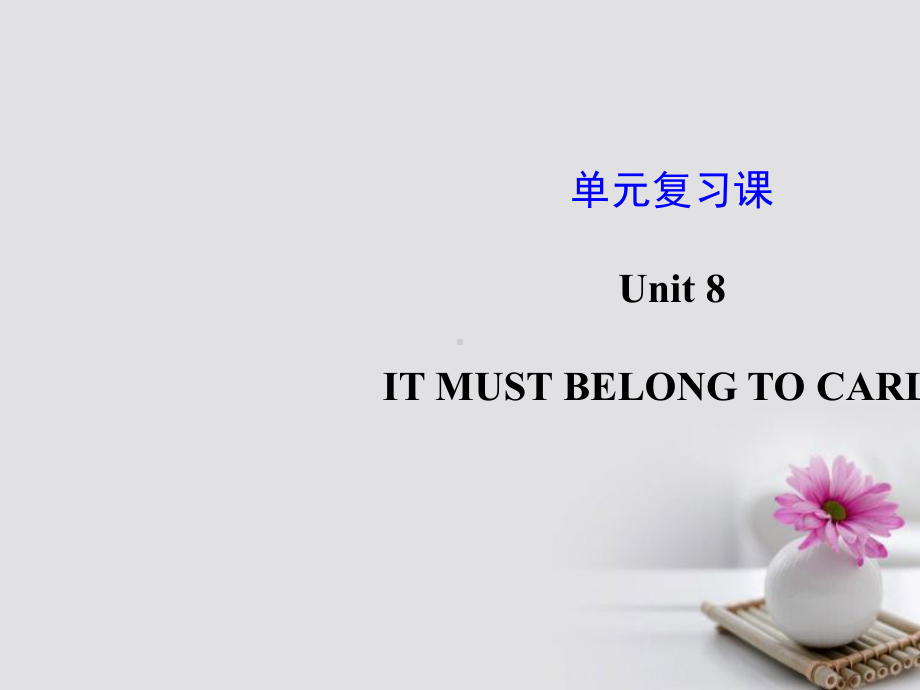 推荐-九年级英语全一册人教版Unit8ItmustbelongtoCarla单元复习课件.ppt_第1页