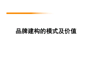 品牌建构的模式及价值概述课件.ppt