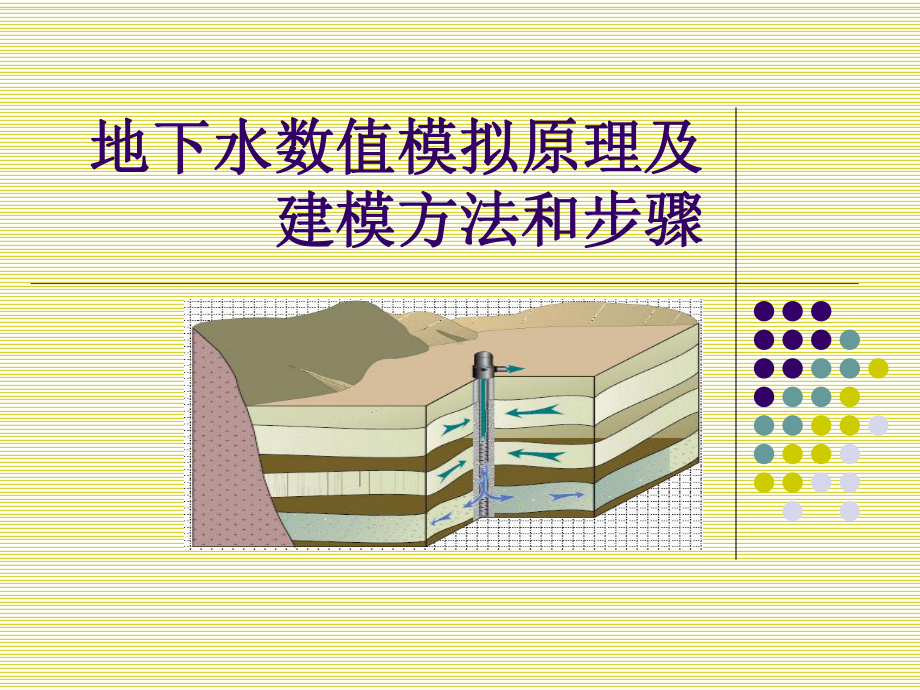 地下水数值模拟-第三讲-地下水数值模拟原理及建模方法和步骤xiugai课件.ppt_第1页