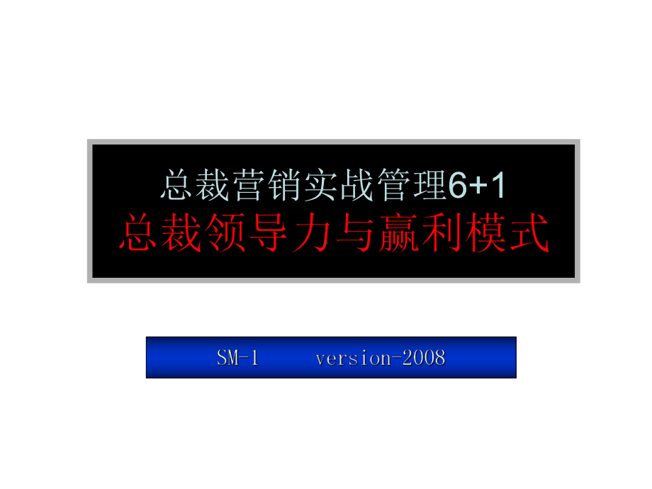 总裁领导力与赢利模式概述课件.ppt_第1页