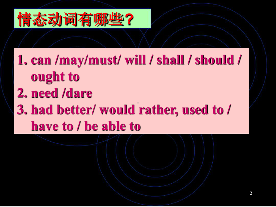 情态动词及情态动词的被动语态课件.ppt_第2页