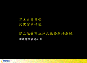 完善自身监管优化客户体验建立运营商立体式服务测评系统课件.ppt