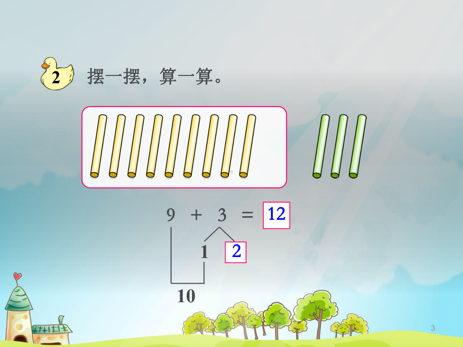 小学一年级数学上册20以内的进位加法课件.ppt_第3页