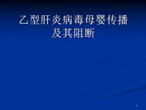 乙肝病毒母婴阻断教学课件.ppt