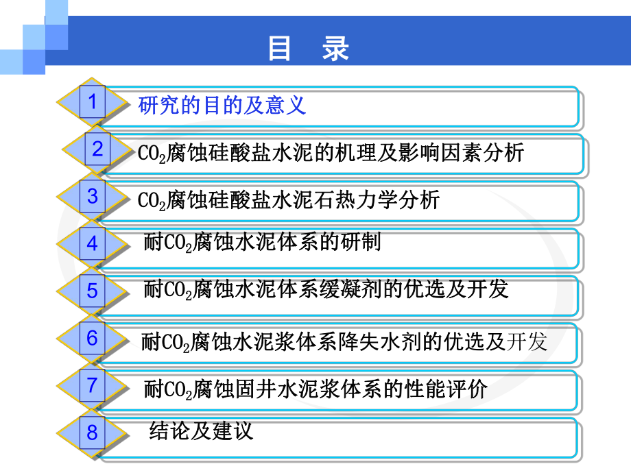 耐CO2腐蚀水泥浆体系研究课件.ppt_第3页