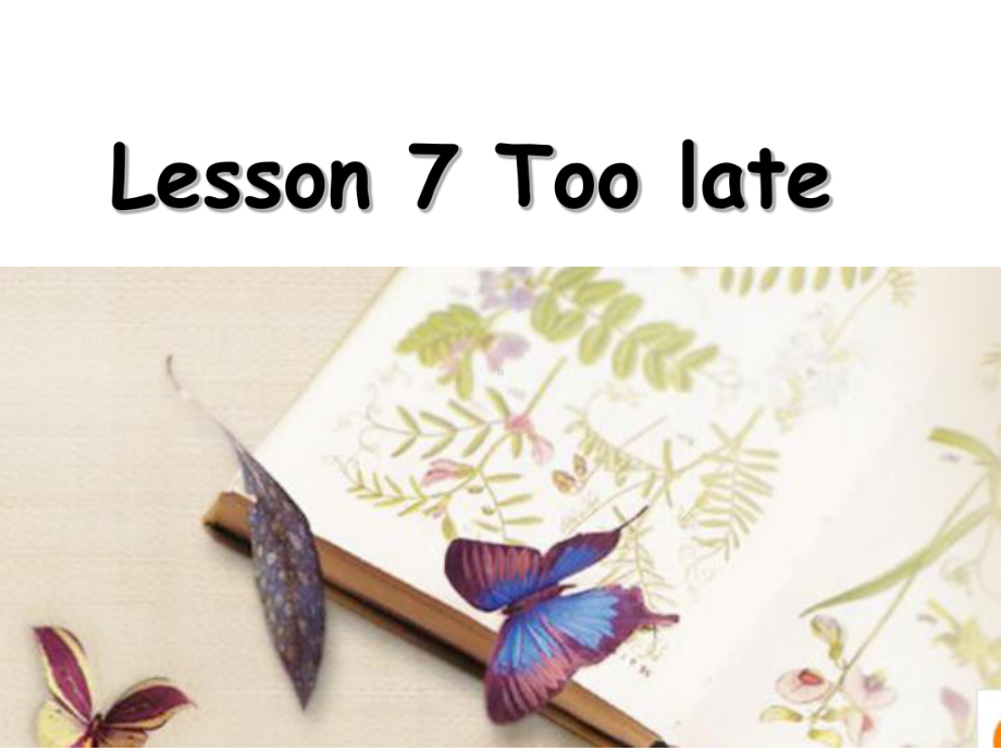 新概念英语第二册第7课-Lesson7-Too-late课件.ppt（纯ppt,可能不含音视频素材）_第1页