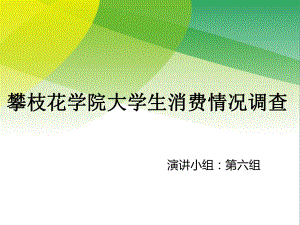 攀枝花学院大学生消费情况调查分析课件.ppt