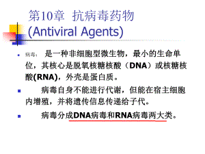 第10章抗病毒药物(AntiviralAgents)(同名25)课件.ppt