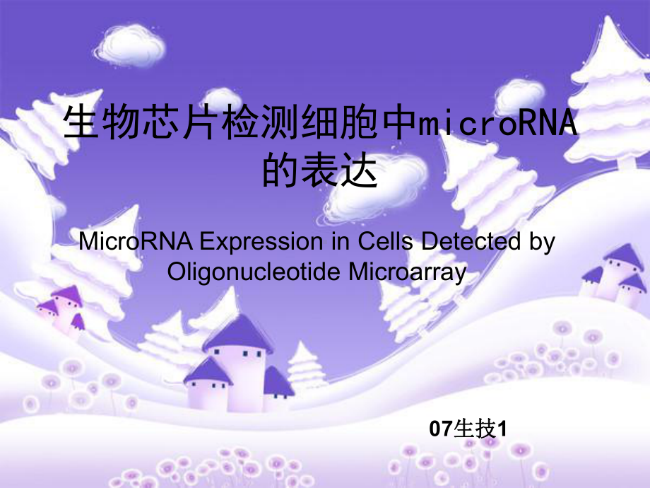 植物昆虫和哺乳动物中存在的小RNA分子长度为18-26个核苷酸nt课件.ppt_第1页